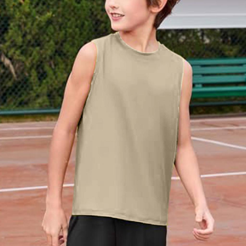 Boys' School Sleeveless Tee - Loose Round Neck Vest