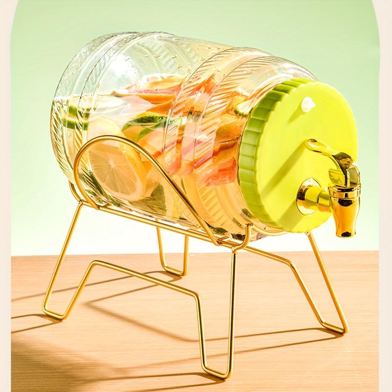 Drink Barrels with a Tap And Stand, Tea Barrels, Fruit Tea Barrels, DIY Homemade Cold Water Buckets, Cool Water Jugs, Suitable for Restaurants