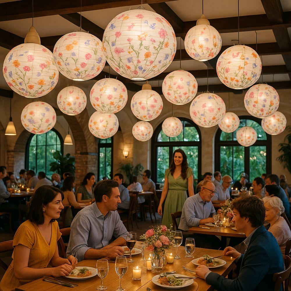 12pcs Portable Butterfly Hanging Lantern Spring Summer Theme Butterfly Theme Lantern Festive Decor