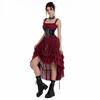 Dames Steampunk Jurk Renaissance Victoriaanse Jurk Dames Gothic High-low Jurk Met Ketting En Riem