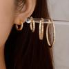 Oval earrings women's versatile light luxury earrings fashion earrings commuter ear buckles
