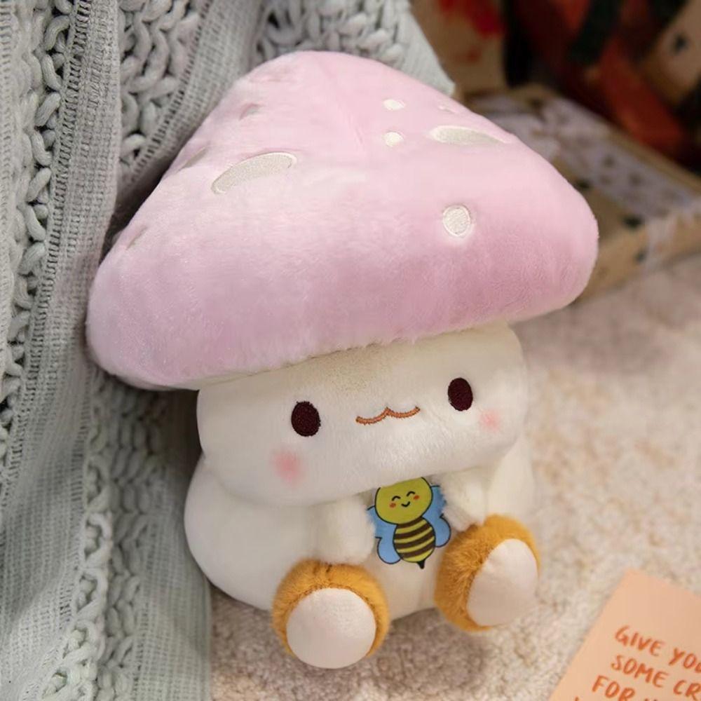 Cartoon Mushroom Plush Doll Fluffy Mushroom Stuff Doll Plush Pillow Mushroom Plush Toy  Home Decor