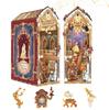 Tonecheer Book Nook Casa Miniatura 3D DIY de Madeira Livro Estante Kit DIY para Iniciantes e Kit de Presente de Aniversário, Quebra-cabeça, Kit, Marcadores de Página, Suporte,