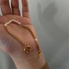 316L Stainless Steel Simplicity Vintage Irregular Shaped Imitate Pearl OT Buckle Chain Bracelets For Women Fashion Jewelry Gift