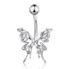Simple Butterfly Navel Ring For Women Girls  Belly Button Rings Belly Piercing Jewelry Stainless Steel Navel Rings