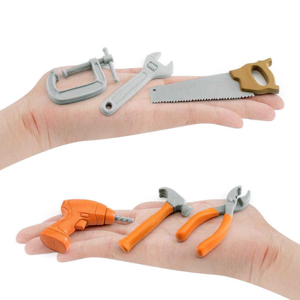 Simulation Repair Tool Model, Children'S 8-Piece Simulation Electric Drill Hammer Screwdriver Wrench Pliers Hand Saw Tool