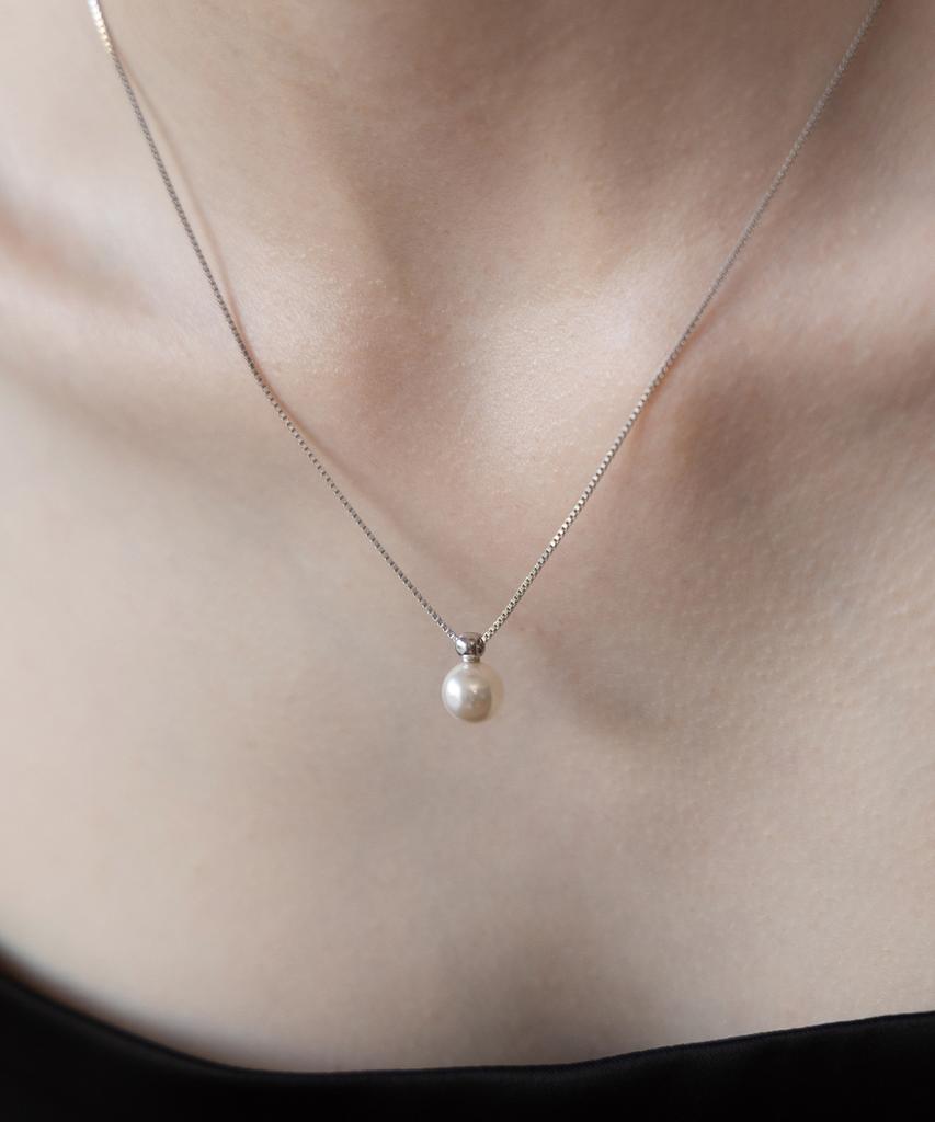 Tatiana (Silver 925) 8Mm Swarovski Pearl Necklace Nz2497