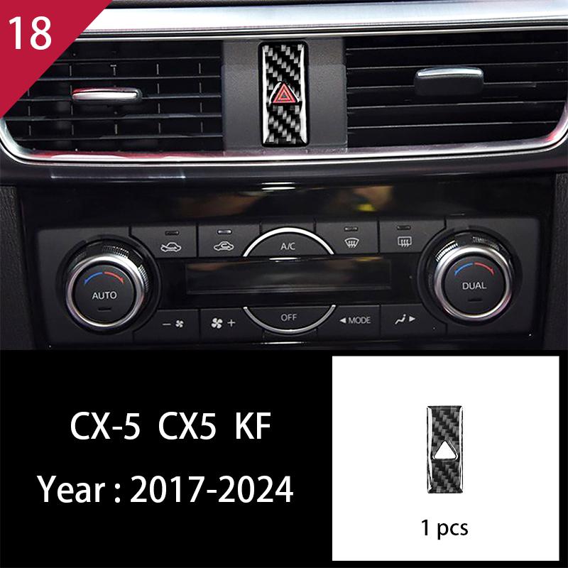 

For Mazda CX-5 CX5 KF 2017 2018 2019-2024 Carbon Fiber Interior Auto Gear Shift Panel Cover Frame Trim Sticker Car Accessories