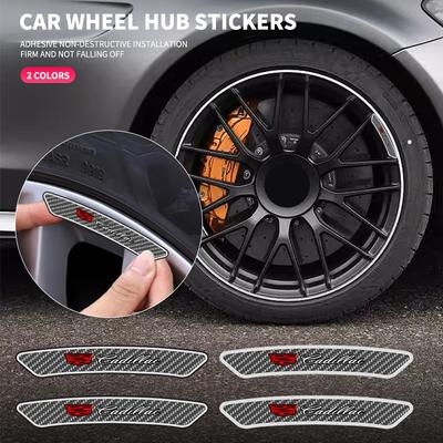 4Pcs Car Wheel Badge Sticker Emblem Decoration for CT4 CT5 CT6 XT4 XT5 XT6 CTS ATS SRX XTS STS SLR XLR BLS Deville