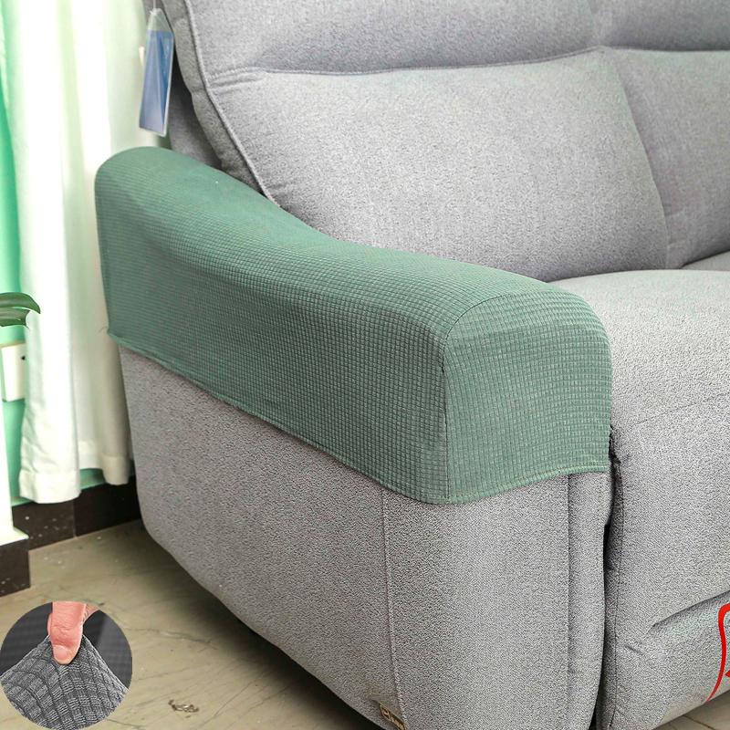 2 PCS Solid High Quality Removable Armrest Covers Furniture Stretchy Chair Sofa Couch Arm Protector Home & Living Furniture