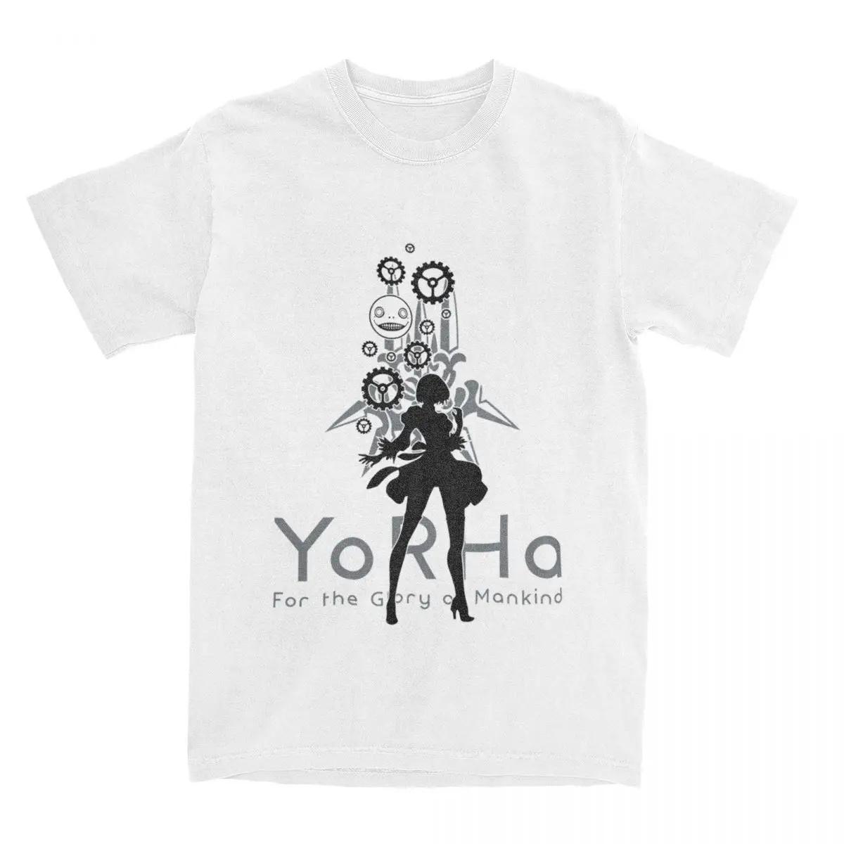 Мужская Женская Игровая Футболка NieR Automata 2B YoRHa Мерч для Игр Чистый Хлопок Футболка Повседневная Забавная Одежда Новинка Футболка 4XL