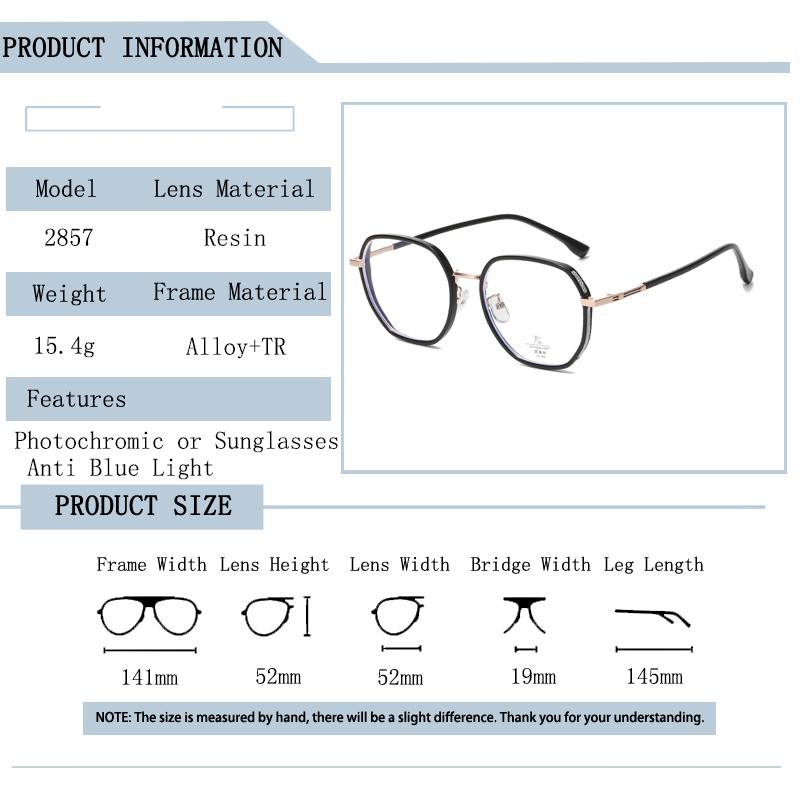 Fashion Anti-Blue Light Myopia Glasses Oversized Frame Cat Eye Glitter Presbyopic Custom Nearsighted Eyewear Men Women Optical