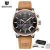 BENYAR Watches Men Top Luxury Brand Chronograph Sport Man Watch Military Leather Clock Quartz Wristwatch Relogio Masculino 5104