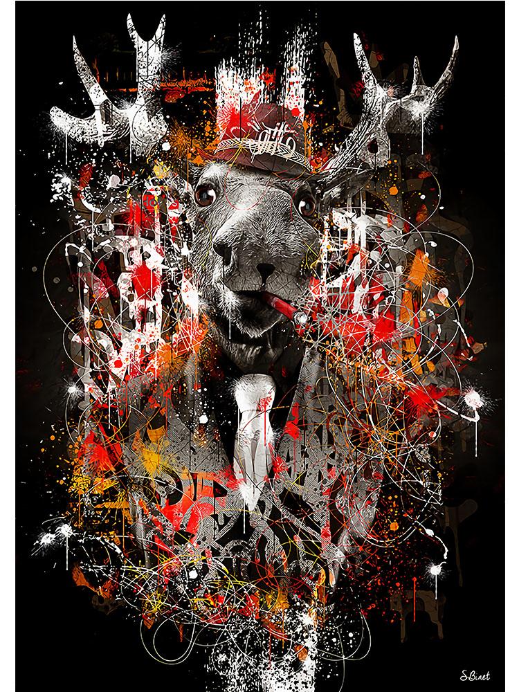 Abstract Graffiti Art Lion Tiger Giraffe Canvas Art Animals Posters and Prints Wall Art Decor Pictures For Living Room Cuadro