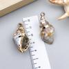 Gold Electroplated Acrylic Conch Pendant Charm for DIY Bracelets and Necklaces