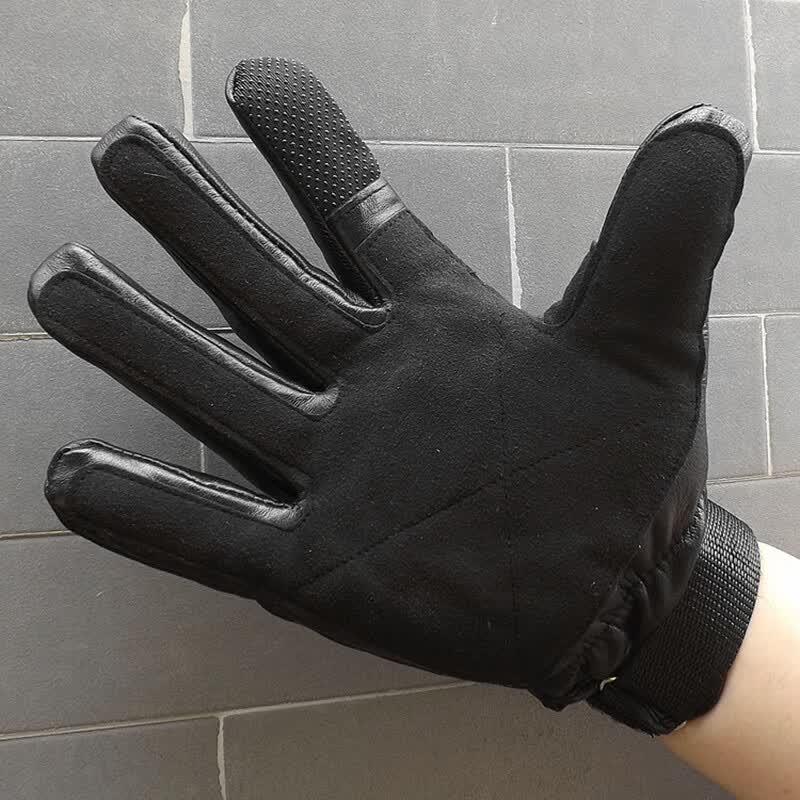 Men's Tactical PU Leather Full Finger Gloves