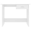 White Desk 100x50x76 Cm Engineered Wood