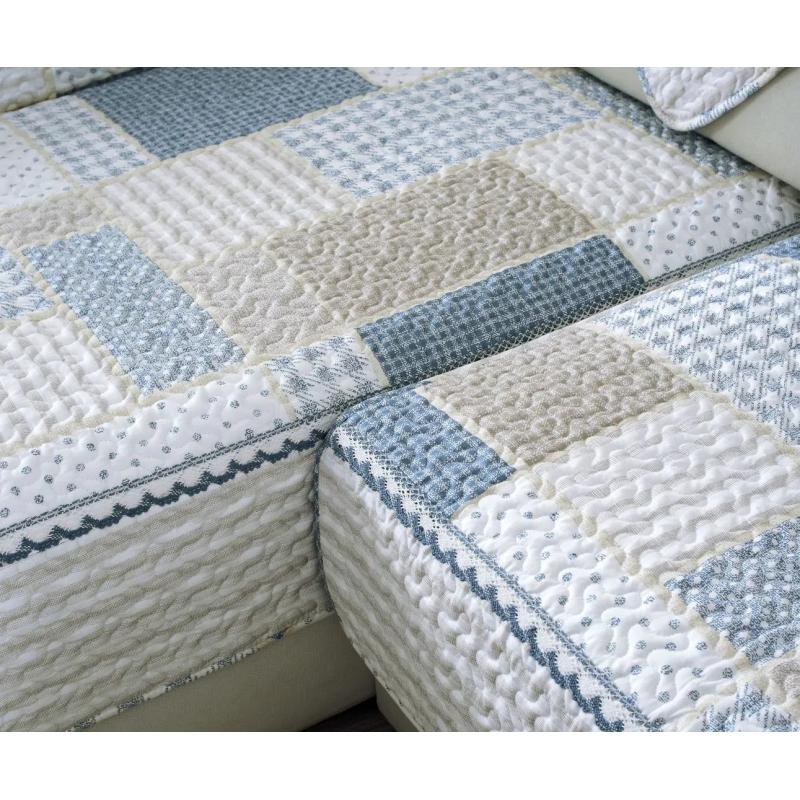 Sofa Covers Living Room Plaid Stripe Sofa Towel Couch Cover Cotton Non-slip Sofa Slipcover Modern Minimalist Corner Seat Cover