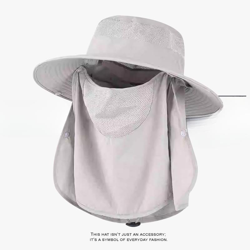 Men and Women's Summer Sun Hat Outdoor Breathable Sun Hat Big Brim Fisherman Hat Neck Protection Fishing Hat Sun Protection Hat Sun Protection Hat