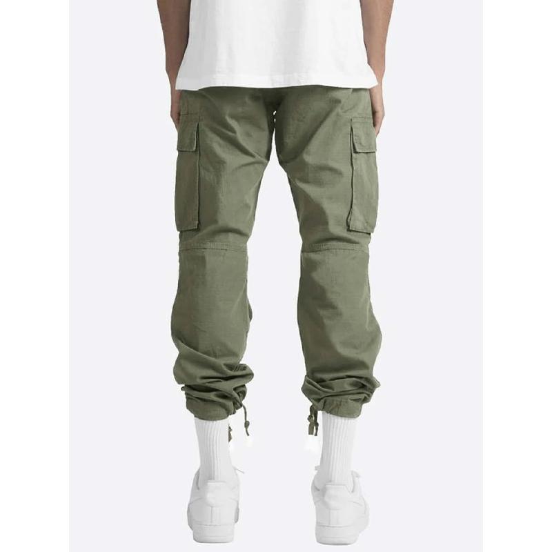 Sommer neue Herren-Kordelzug-Mehrzwecktaschen-Freizeit-Langhosen, Sport-Einfarbige Jogginghosen