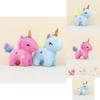 Portachiavi Peluche Unicorno Colorato Giocattolo Morbido Carino Accessorio per Matrimonio e Borsa