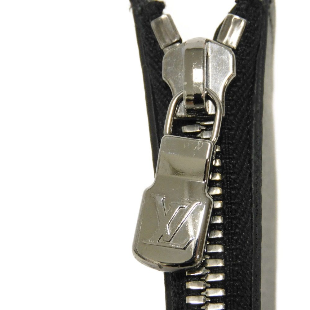 Gebrauchtes LV Logo L-Reißverschluss-Portemonnaie mit RFID IC-Chip (Monogram Eclipse) - Modell 12564 Geldbörse Jour M63536 7943 Schwarz Herren