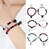 2pcs Halloween Spiders Couple Bracelets for Women Men Magnetic Heart Matching Bangles Festive Party Aesthetic Jewelry