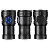 Rechargeable Ultra-Bright Eight-Eyed Monster Flashlight with Red Warning Light for Outdoor and Household Use