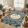 Ravens Roses Theme Soft Crystal Velvet Rug Custom Name & Text Print Non Slip Floor Rug for Bedroom Living Room