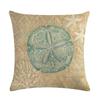 Newest Fashion Conch Starfish Shell Marine Life Linen Pillowcase Office Sofa Decorative Cushion Cover