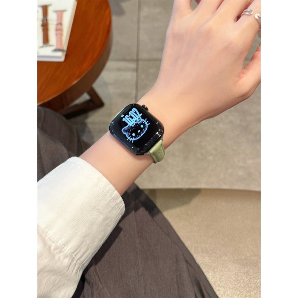 Slim Leather Strap for Apple Watch Band 44mm 38mm 41mm 49mm 45 Mm Wrist Women Bracelet IWatch Serie 11 10 9 8 7 6 5 4 SE Ultra 2 3