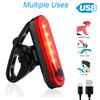 2 Pack Rear Bike Tail Light for Mountain Bike Ultra Bright USB Rechargeable  Taillights Red High Led