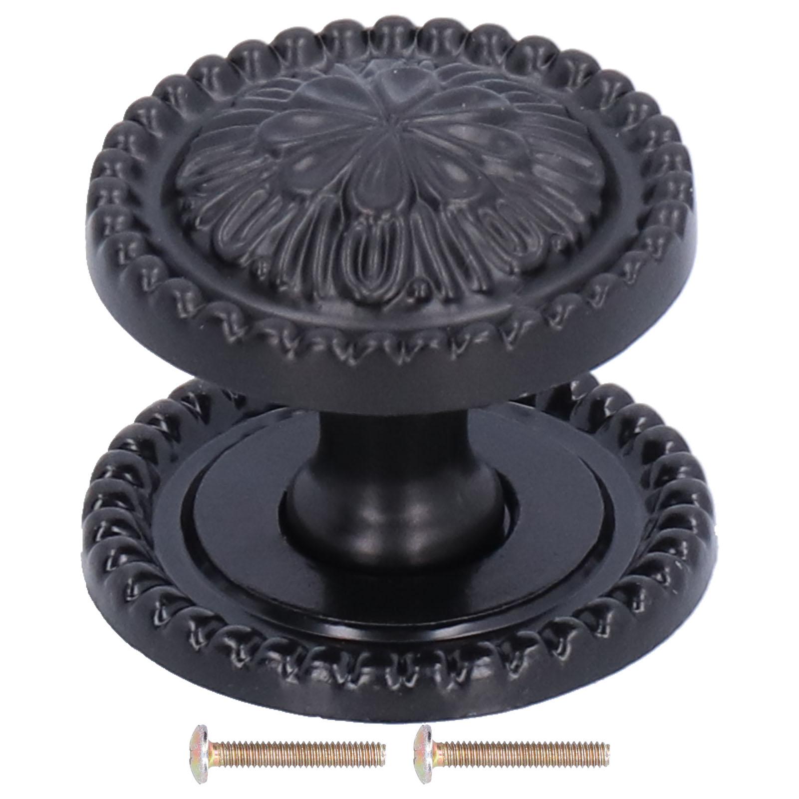 

Black Single Hole Handle Zinc Alloy Hardware Knob for Home Cabinet Furniture Wardrobes