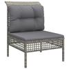 VidaXL Canapé Central de Jardin avec Coussin, Siège de Terrasse, Canapé Sectionnel, Meuble d'Extérieur Patio Arrière-Cour, 319667