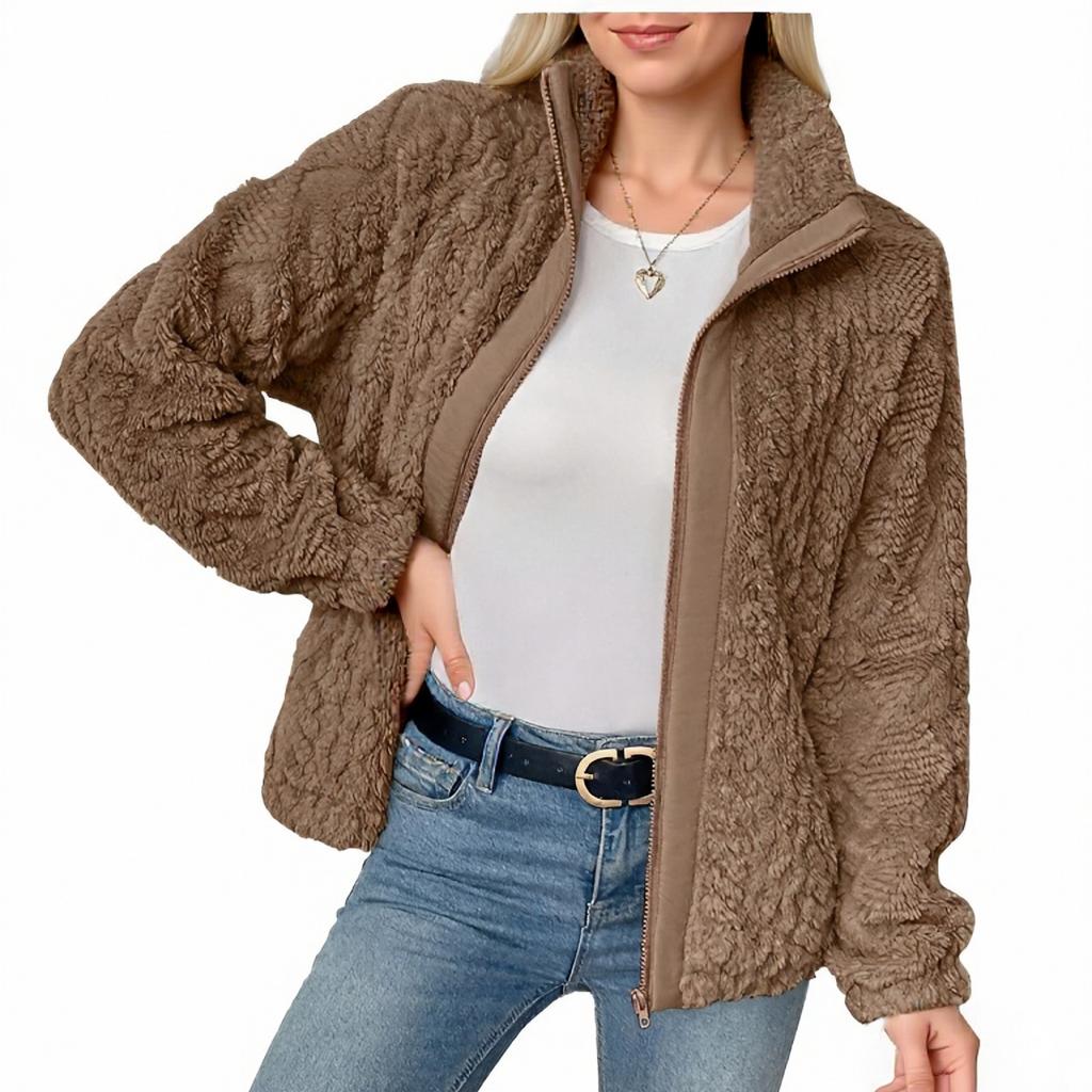 Women's Fashion Stand Collar Double-Breasted Waist-Defining Belted Short Trench Coat