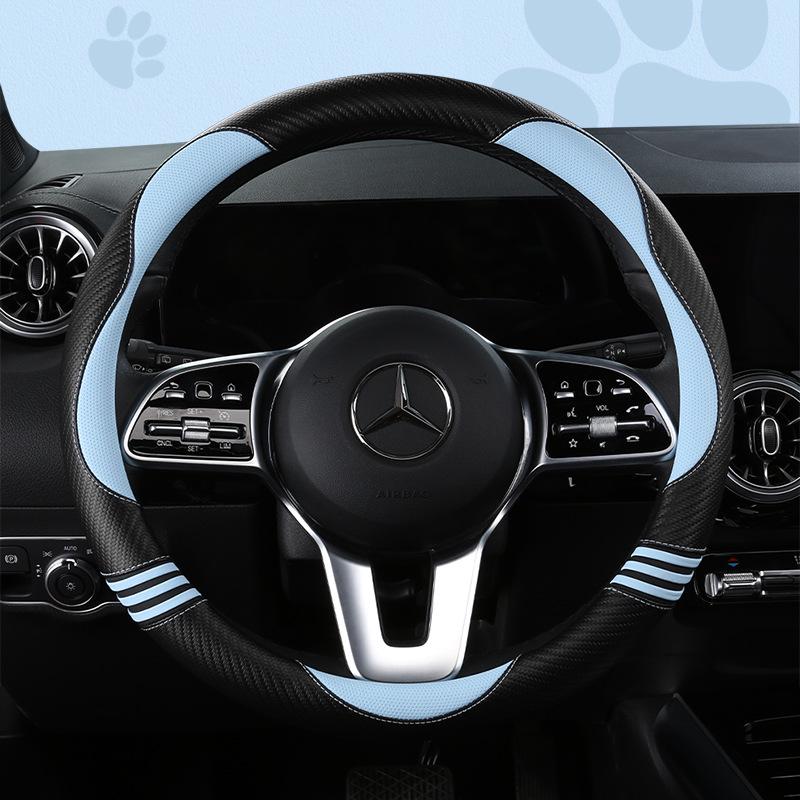 FSB Cartoon Cat Carbon Fiber Steering Wheel Cover – Cute, High-End, Sporty Design