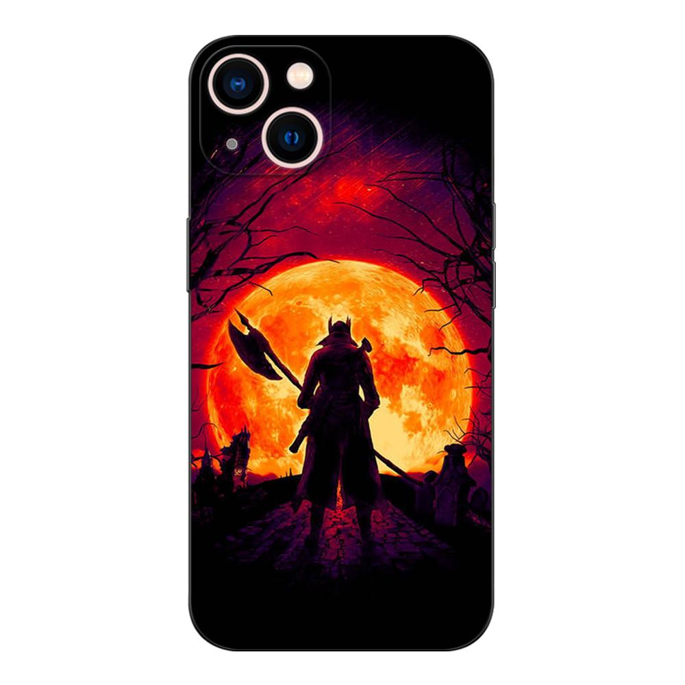 

Черный чехол из ТПУ для Xiaomi Redmi 5 5plus 6 6a 7 7a 8 8a задняя крышка bloodborne кровавая луна искусство Redmi 8A