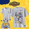 Summer 2026 Digimon Gabutsu  Ishida Daiwa Evolution Chain Themed 100 Cotton Print Loose Tshirt Top for Boys and Girls