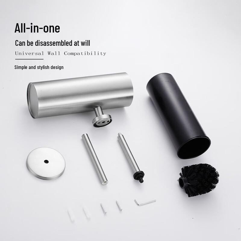 Zhi Shi Stainless Steel Toilet Brush and Holder Set