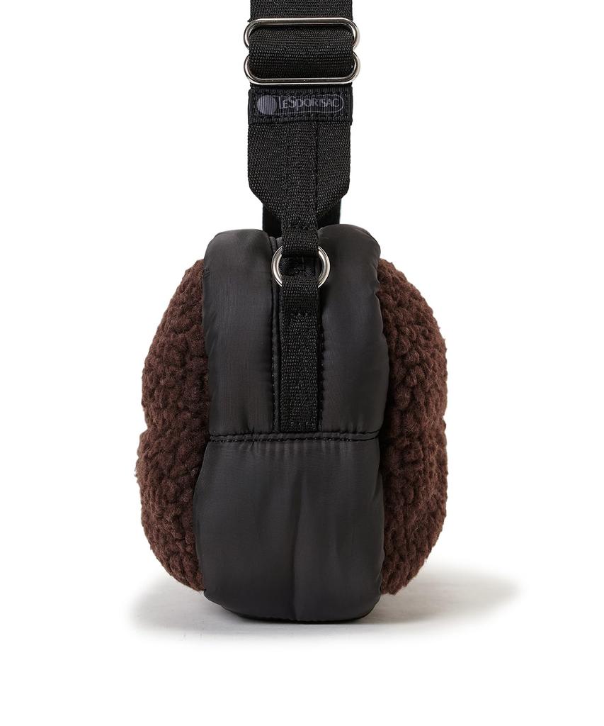 LeSportsac Official PUFFY CUBE CROSSBODY Shoulder Dark Chocolate Sherpa Bag/3976 Women's