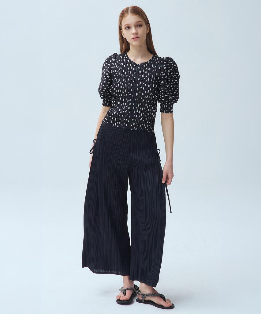 Waiowai Side Strap Pleated Wide Pants_3Colors