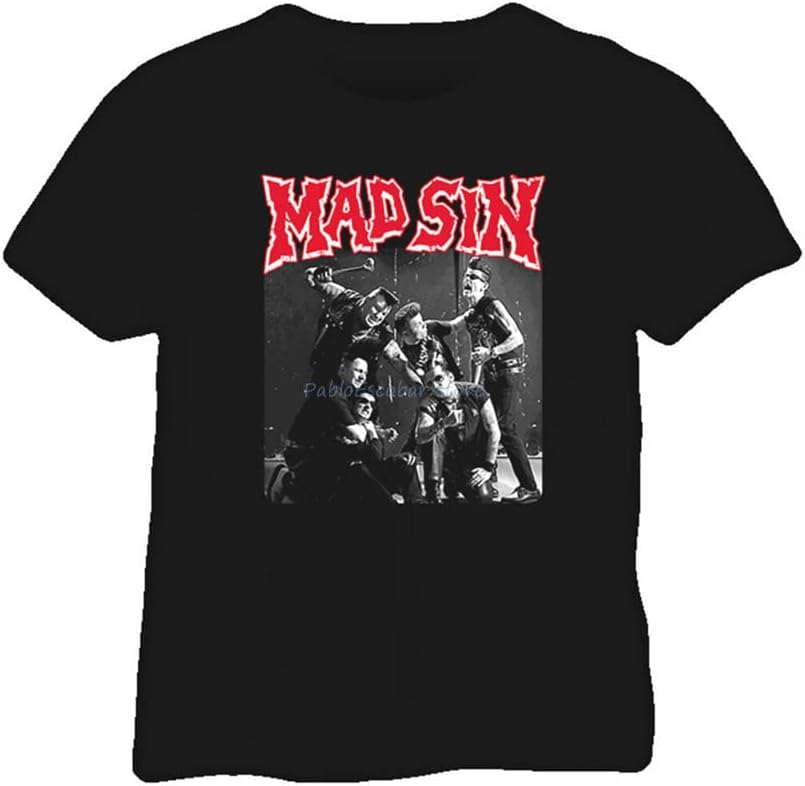 Mad Sin Punk Rock Retro T Shirt Stylish Custom Tee Shirt Design for Men Women XL чёрный