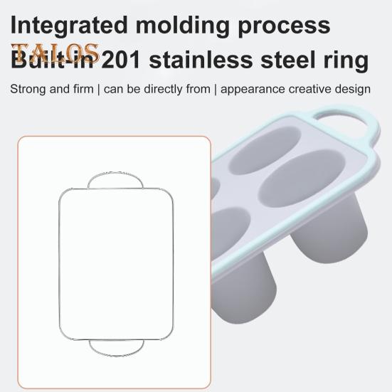 Silicone Cake Mold 6 Cups Cupcake Model Muffin Tart Baking Pan with Handle Non-Stick Food Grade Heat-resistant Easy Release Easy Cleaning Baking Mould