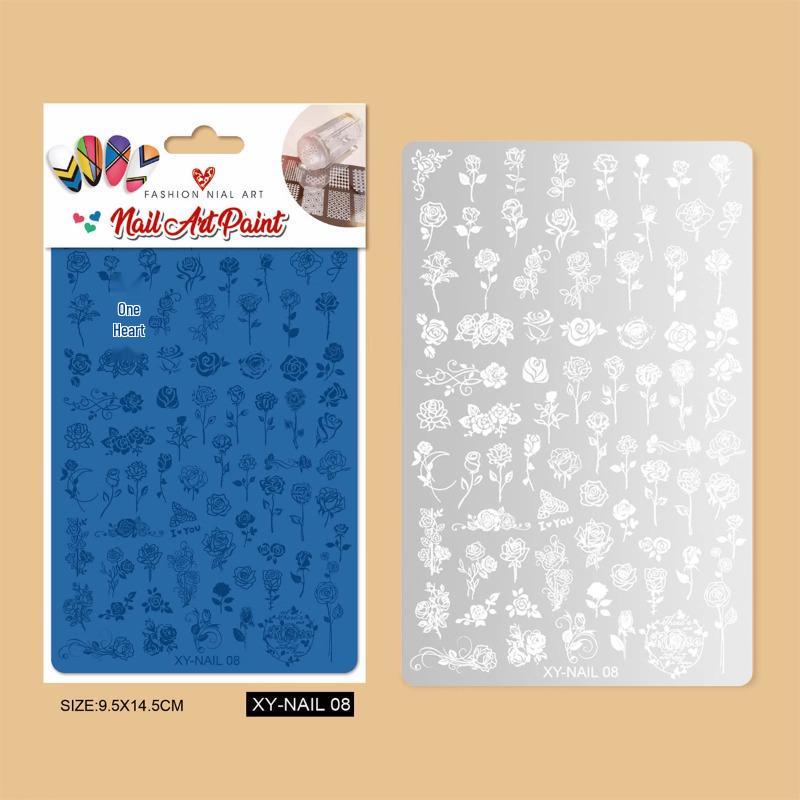 Nail Stamping Plate: Butterfly & Floral Lace Chinese Style
