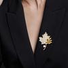 1Pc Classic Maple Leaves Brooch for Men Women Simple Plant Brooches Pins Jewelry Trendy Accessories Summer Holiday Gifts