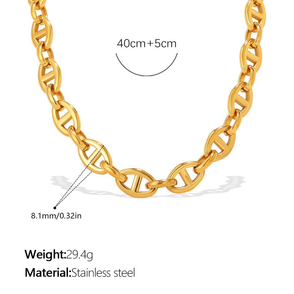European and American Multi-color Simple Personalized Collarbone Chain Bracelet Trend Versatile Design Jewelry Set