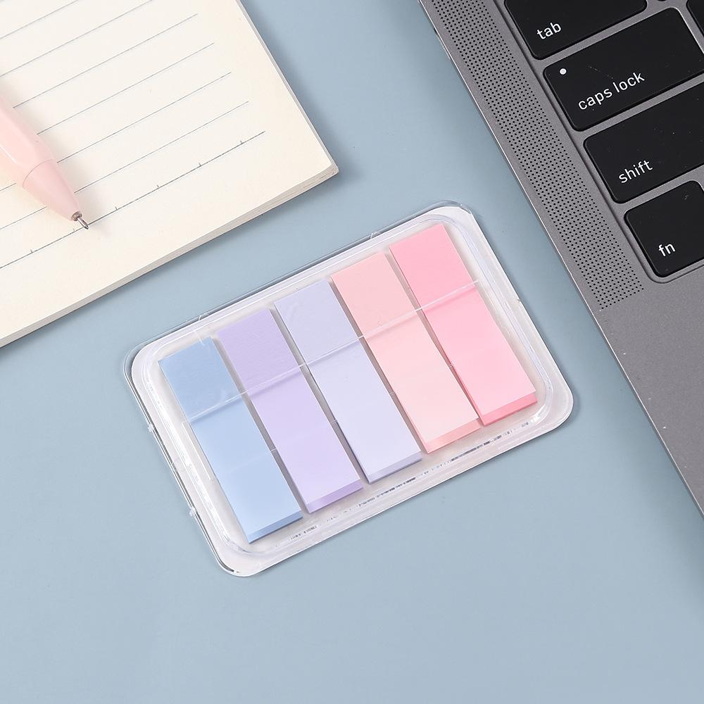 200 Sheets Morandi Transparent Fluorescent Index Tabs Pet Arrow Flags Sticky Note For Page Marker Planner Stickers Office School