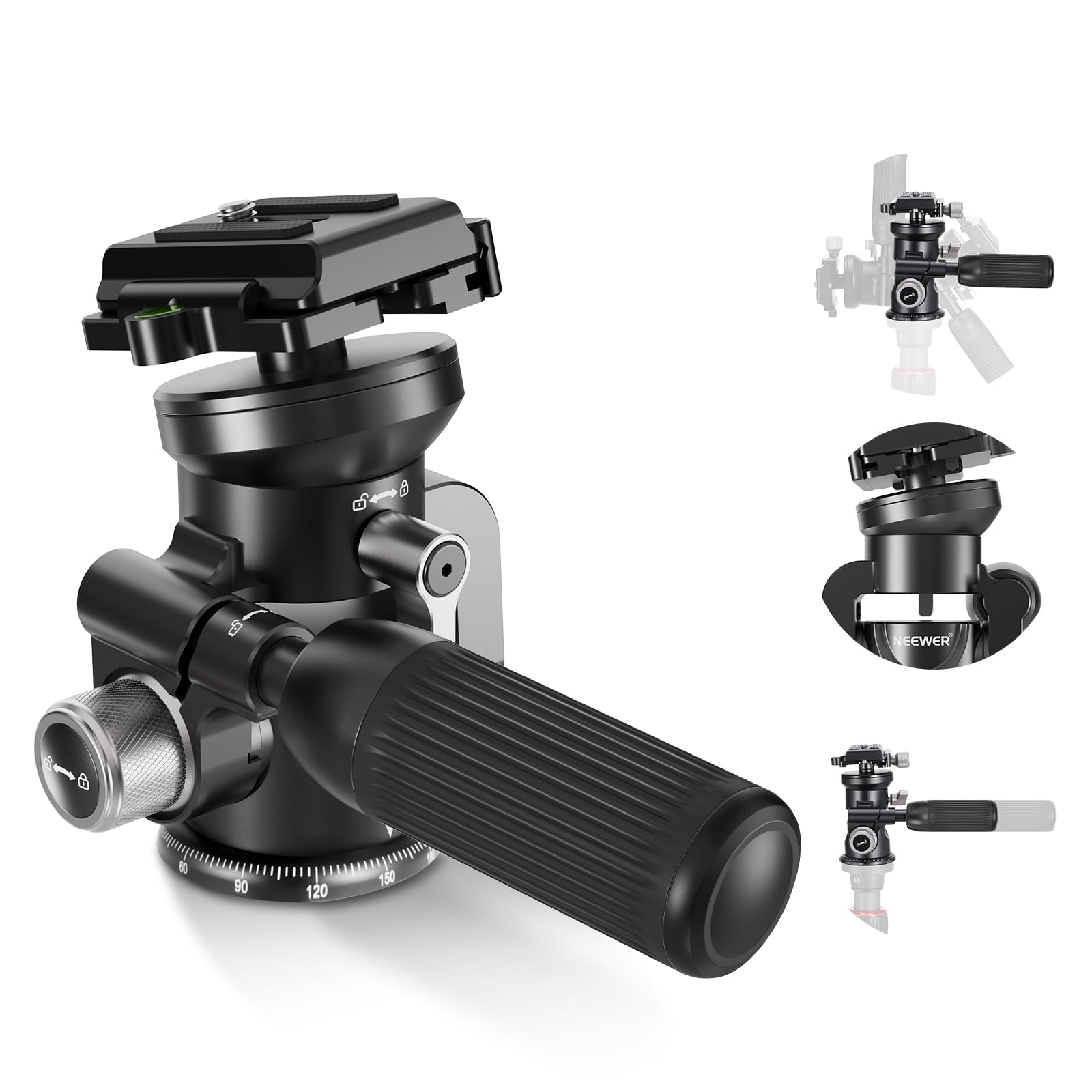 

[NEEWER] TH03 Tripod Video Head with Handle – tripod head