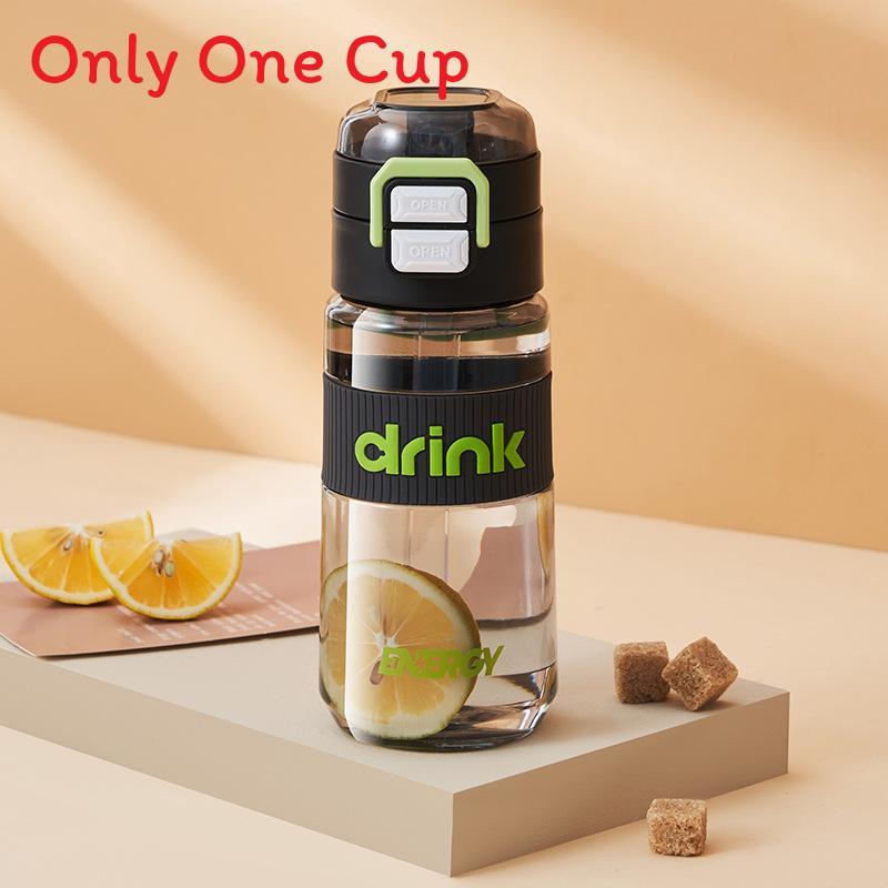 Reusable Water Bottle With Double Drinking Design For Outdoor Sports And Travel 540ml чёрный