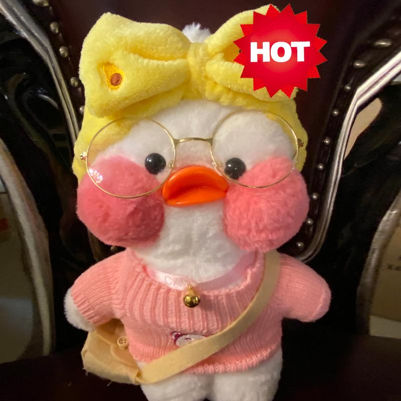 30cm Cute Lalafanfan Stuffed Soft Doll Plush Toy Kawaii Aminal Toys Girl Dressing Wearing Clothes Birthday Gifts